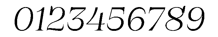 Clarinetta LightItalic Font OTHER CHARS
