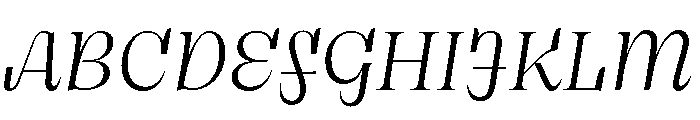 Clarinetta LightItalic Font UPPERCASE