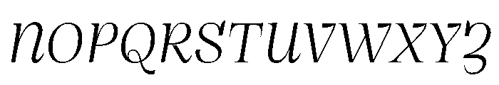 Clarinetta LightItalic Font UPPERCASE