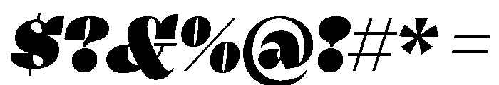 Clarinetta UltraItalic Font OTHER CHARS