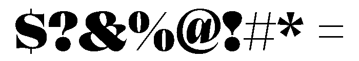ClarinettaUnicase Black Font OTHER CHARS