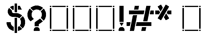 Clerk3 Stencil Font OTHER CHARS