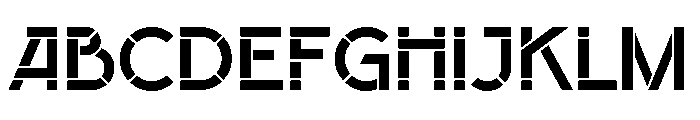 Clerk3 Stencil Font UPPERCASE