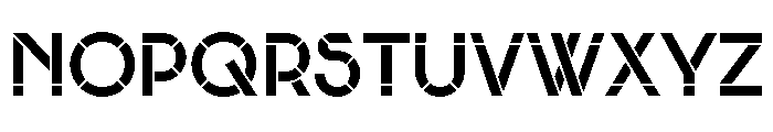 Clerk3 Stencil Font UPPERCASE