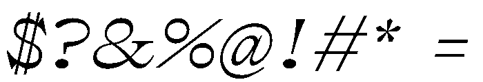 Clifton Italic Font OTHER CHARS
