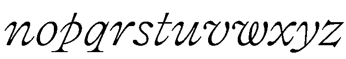 Clifton Italic Font LOWERCASE