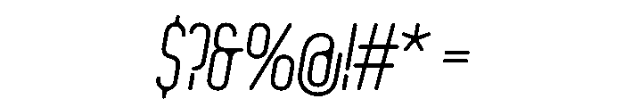 Clippy ThinItalic Instance Font OTHER CHARS