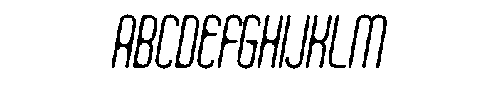 Clippy ThinItalic Instance Font UPPERCASE