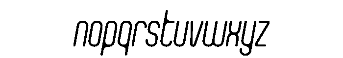 Clippy ThinItalic Instance Font LOWERCASE