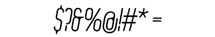 Clippy ThinItalic Font OTHER CHARS