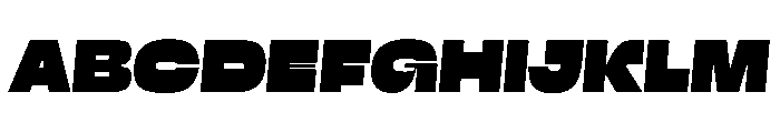 Close BlackSlanted Font UPPERCASE