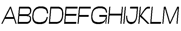Close ExtraLightSlanted Instance Font UPPERCASE