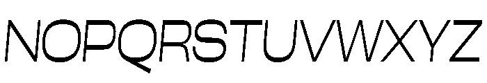 Close ExtraLightSlanted Instance Font UPPERCASE