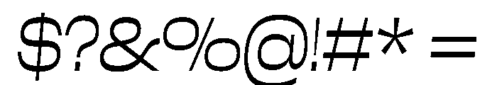 Close ExtraLightSlanted Font OTHER CHARS