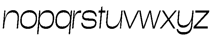 Close ExtraLightSlanted Font LOWERCASE