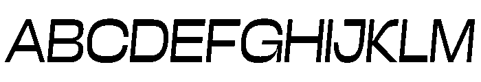 Close LightSlanted Font UPPERCASE
