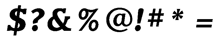 Claremont Bold Italic Font OTHER CHARS