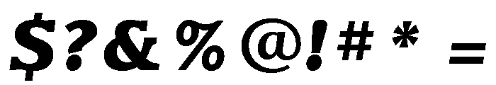 Claremont Extra Bold Italic Font OTHER CHARS