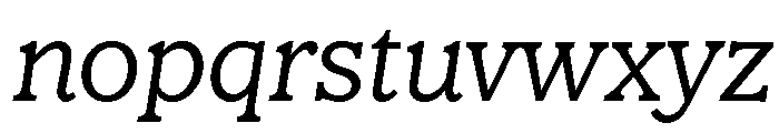 Claremont Light Italic Font LOWERCASE