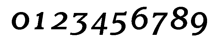 Claremont Medium Italic OSF Font OTHER CHARS