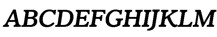 Claremont Medium Italic OSF Font UPPERCASE