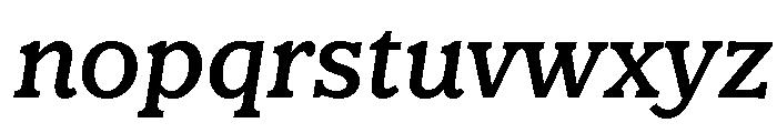 Claremont Medium Italic OSF Font LOWERCASE