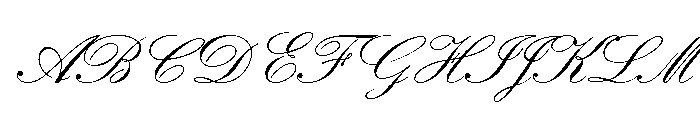 Classic Script Regular Font UPPERCASE