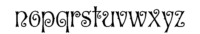 Clementine Curly Font LOWERCASE