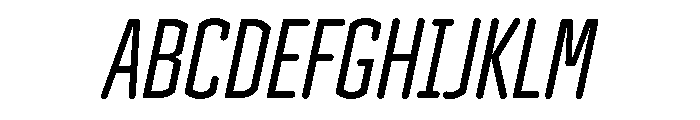 Clicker Compressed Book Italic Font UPPERCASE