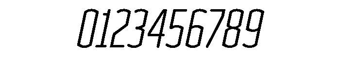 Clicker Compressed Light Italic Font OTHER CHARS