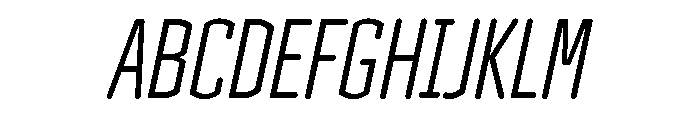 Clicker Compressed Light Italic Font UPPERCASE