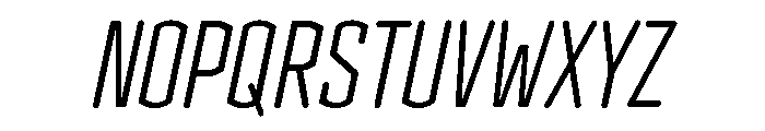 Clicker Compressed Light Italic Font UPPERCASE