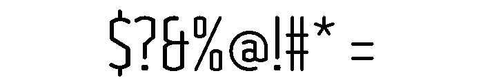 Clicker Compressed Light Font OTHER CHARS