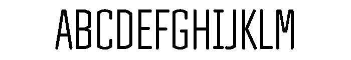 Clicker Compressed Light Font UPPERCASE