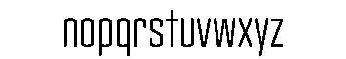 Clicker Compressed Light Font LOWERCASE