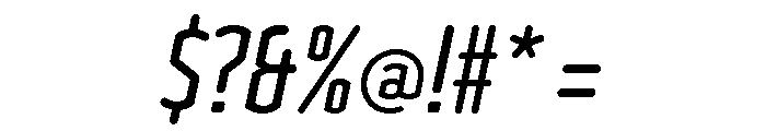 Clicker Compressed Medium Italic Font OTHER CHARS