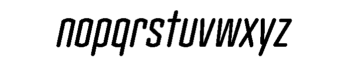 Clicker Compressed Medium Italic Font LOWERCASE