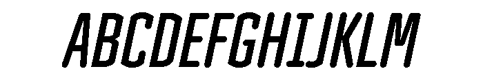 Clicker Compressed Semi Bold Italic Font UPPERCASE