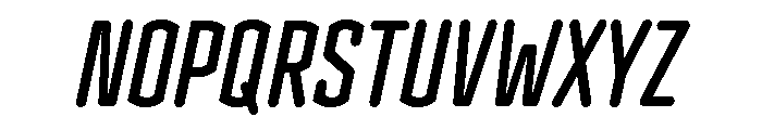 Clicker Compressed Semi Bold Italic Font UPPERCASE