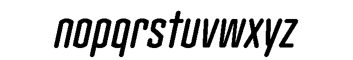 Clicker Compressed Semi Bold Italic Font LOWERCASE