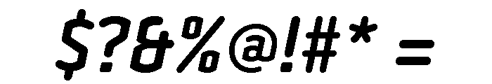 Clicker Condensed Bold Italic Font OTHER CHARS