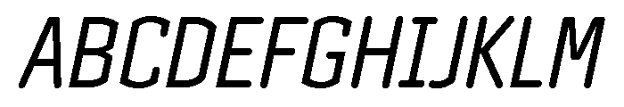 Clicker Condensed Book Italic Font UPPERCASE
