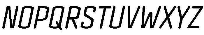 Clicker Condensed Book Italic Font UPPERCASE