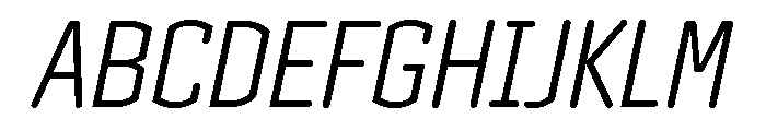 Clicker Condensed Light Italic Font UPPERCASE