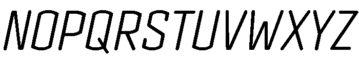 Clicker Condensed Light Italic Font UPPERCASE