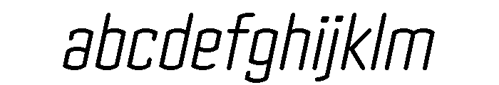 Clicker Condensed Light Italic FONT