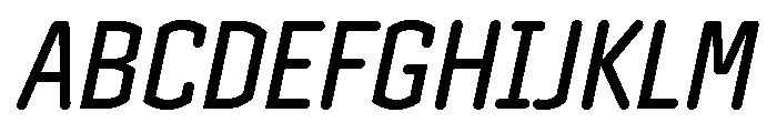 Clicker Condensed Medium Italic Font UPPERCASE