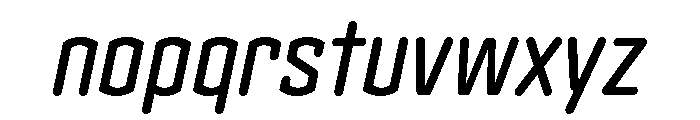 Clicker Condensed Medium Italic Font LOWERCASE