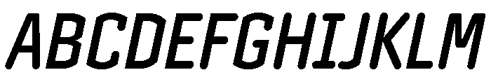 Clicker Condensed Semi Bold Italic Font UPPERCASE
