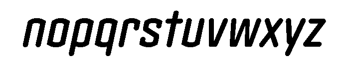 Clicker Condensed Semi Bold Italic Font LOWERCASE